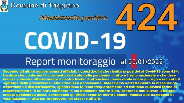 CORONAVIRUS - REPORT MONITORAGGIO AL 03-01-2021