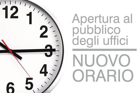 NUOVO ORARIO DI APERTURA AL PUBBLICO UFFICIO ANAGRAFE E UFFICIO TRIBUTI