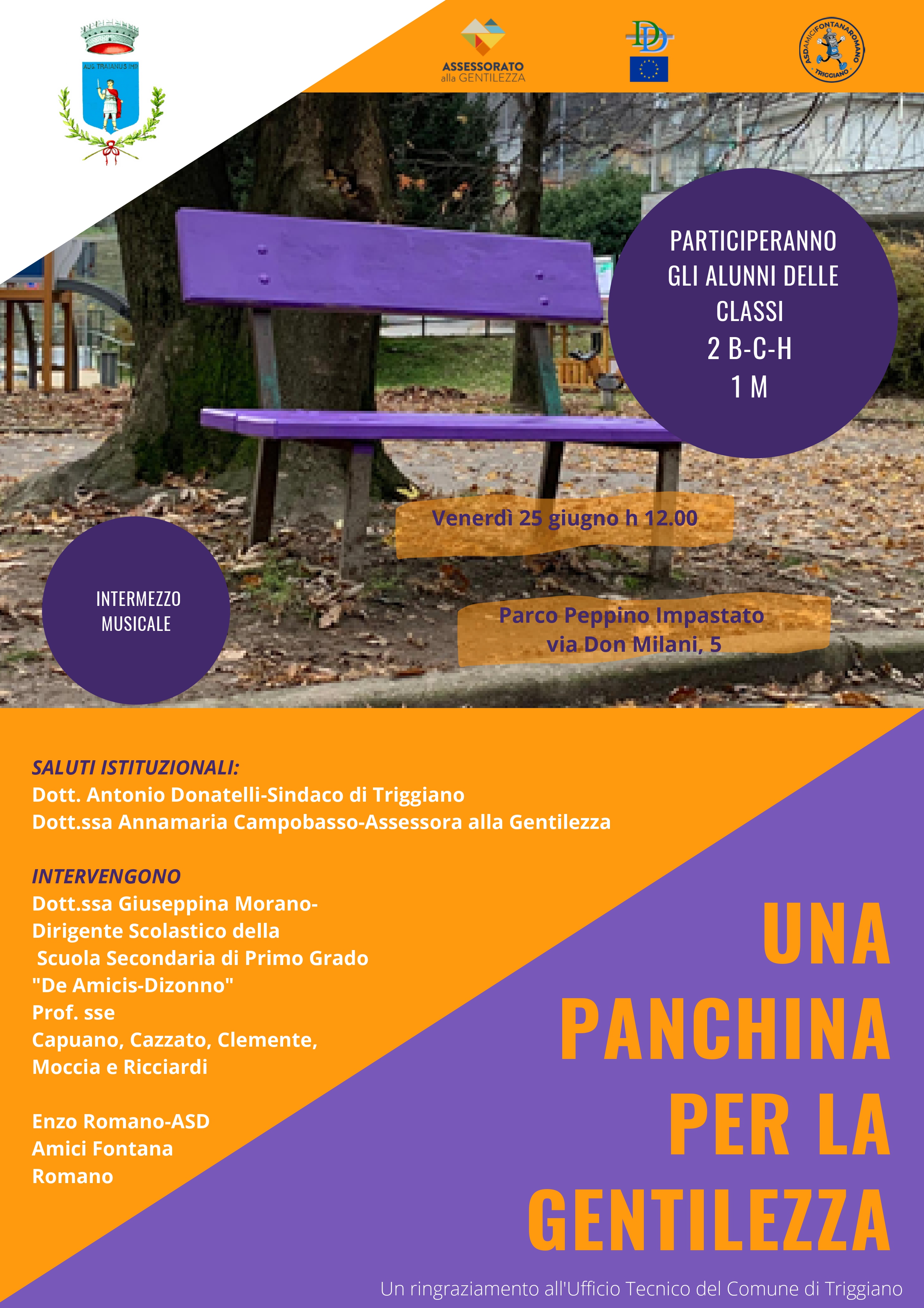Avviso: Una panchina per la gentilezza